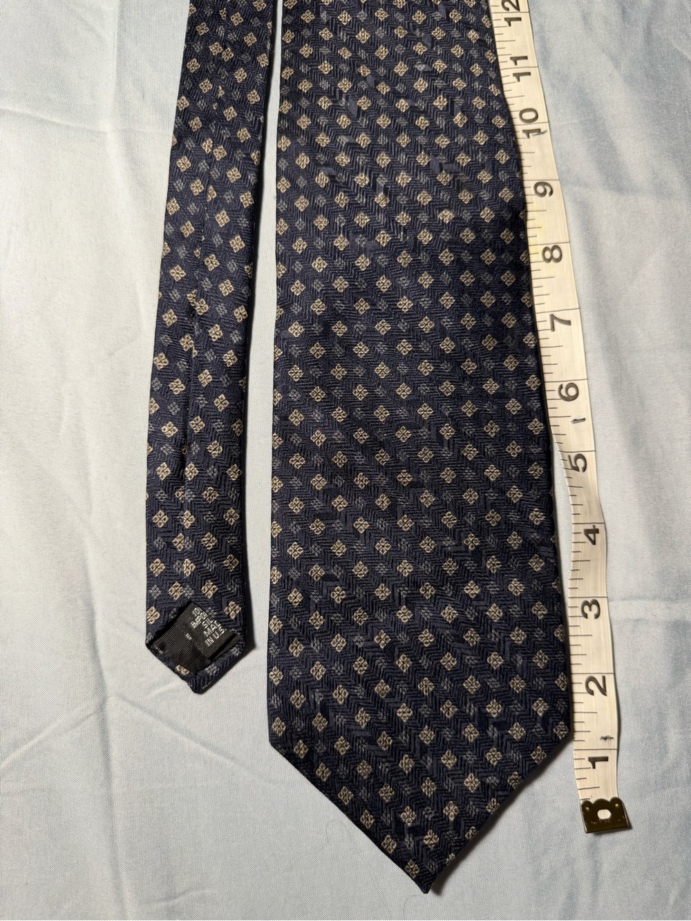 Andrew Fezza New York Navy Geometric Pattern Tie